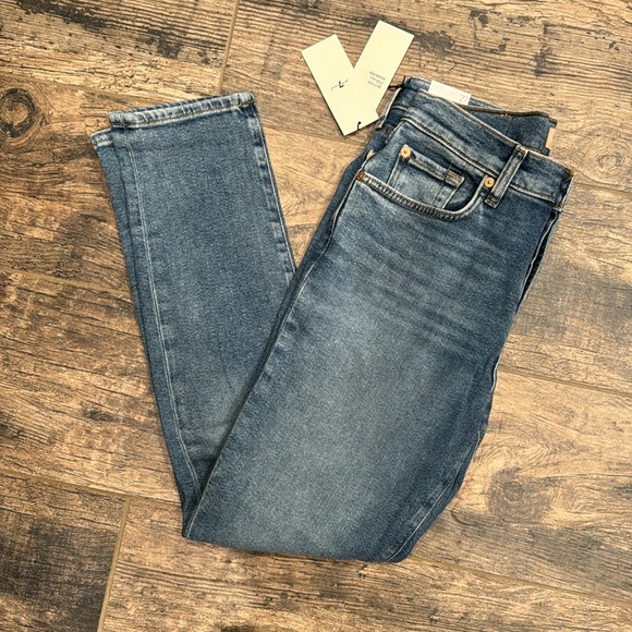 7FAMK NWT Luxe Vintage Josefina in Lyme. - Picture 6 of 13